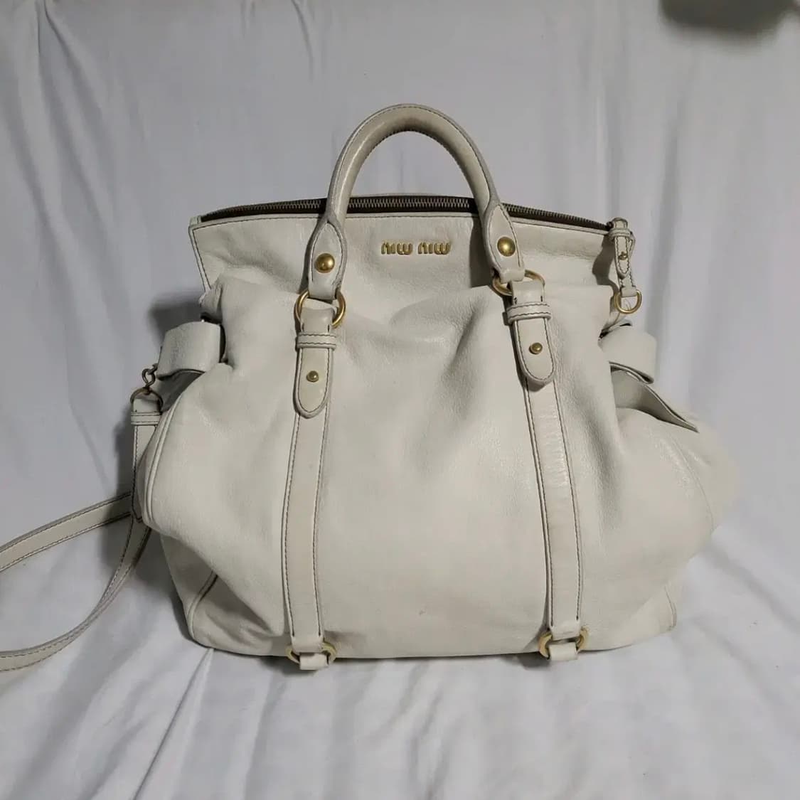 미우미우 리본 사첼백 아이보리 상품이미지1