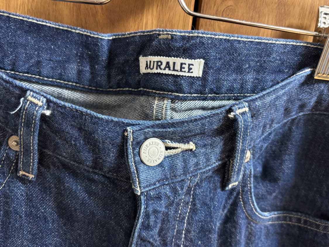 [3] 오라리 셀비지 라이트 데님 팬츠 (인디고) 상품이미지5