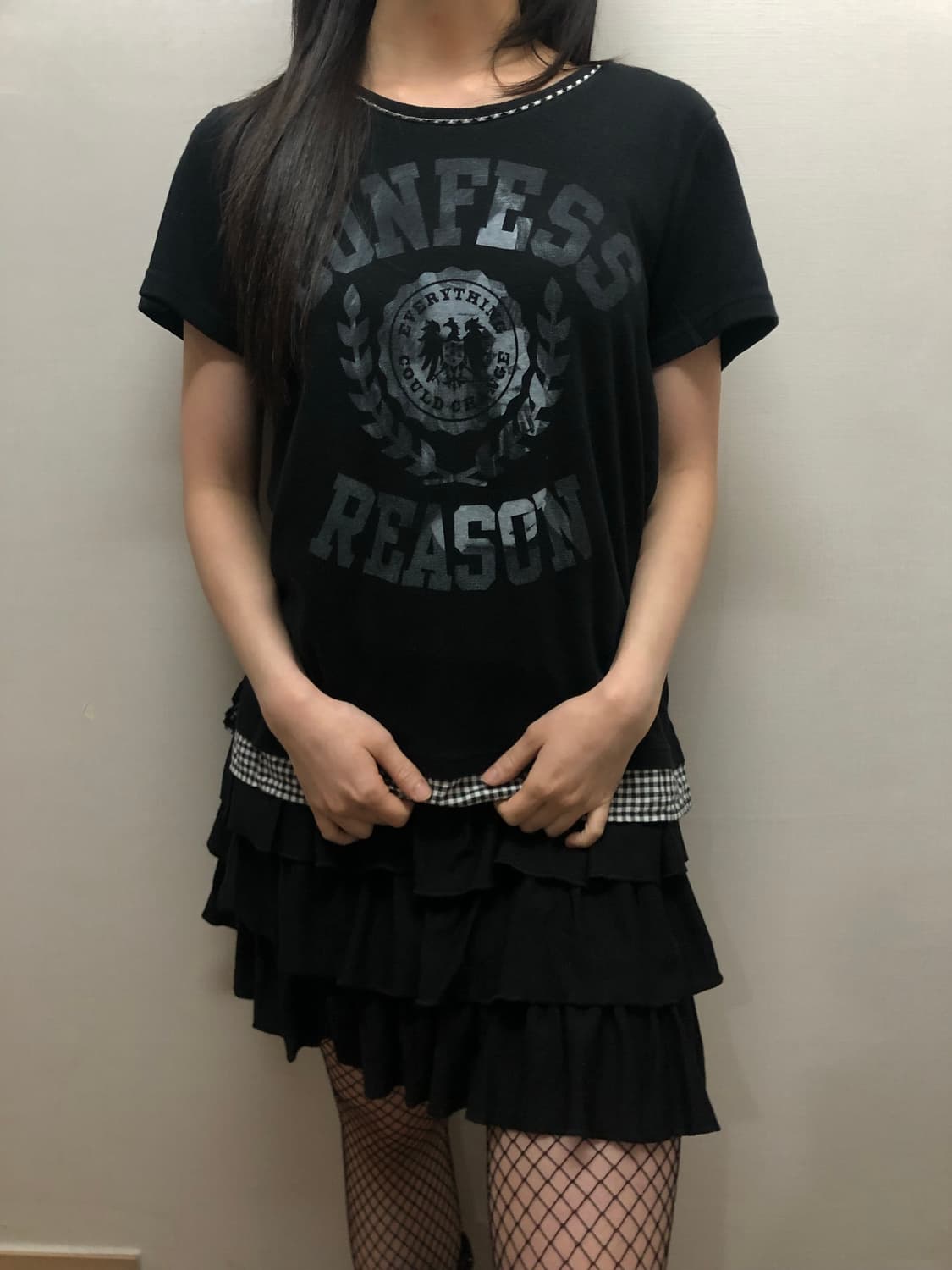 빈티지 블랙 펑크 레터링 티셔츠 상품이미지6