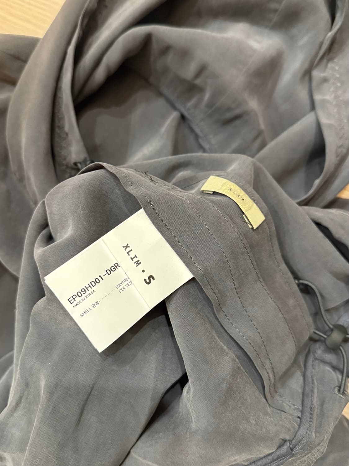 엑슬림 ep9 S 딥 그레이 후디  상품이미지2