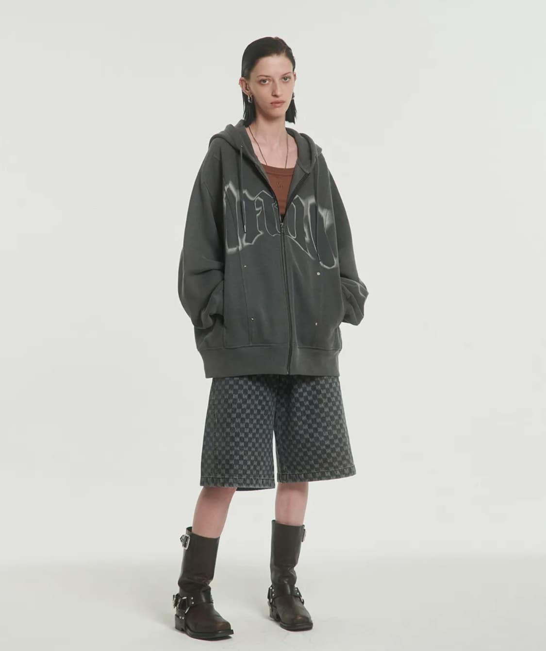 메아 MEA 그래픽 후드집업 다크 그레이 3 상품이미지2