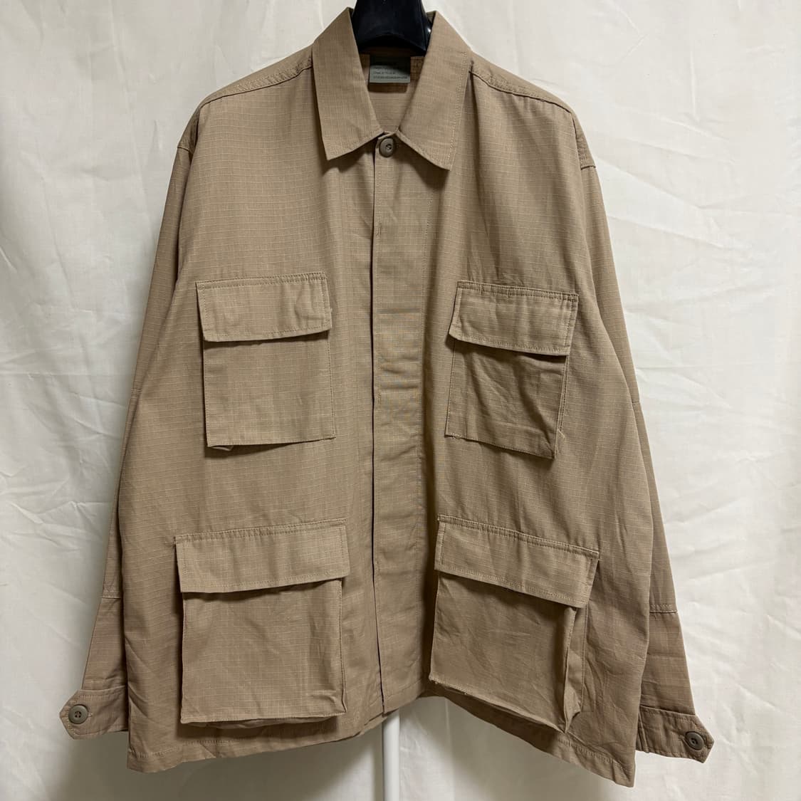 로스코 립스탑 BDU 밀리터리 자켓 / 베이지, LARGE-REGULAR 상품이미지1