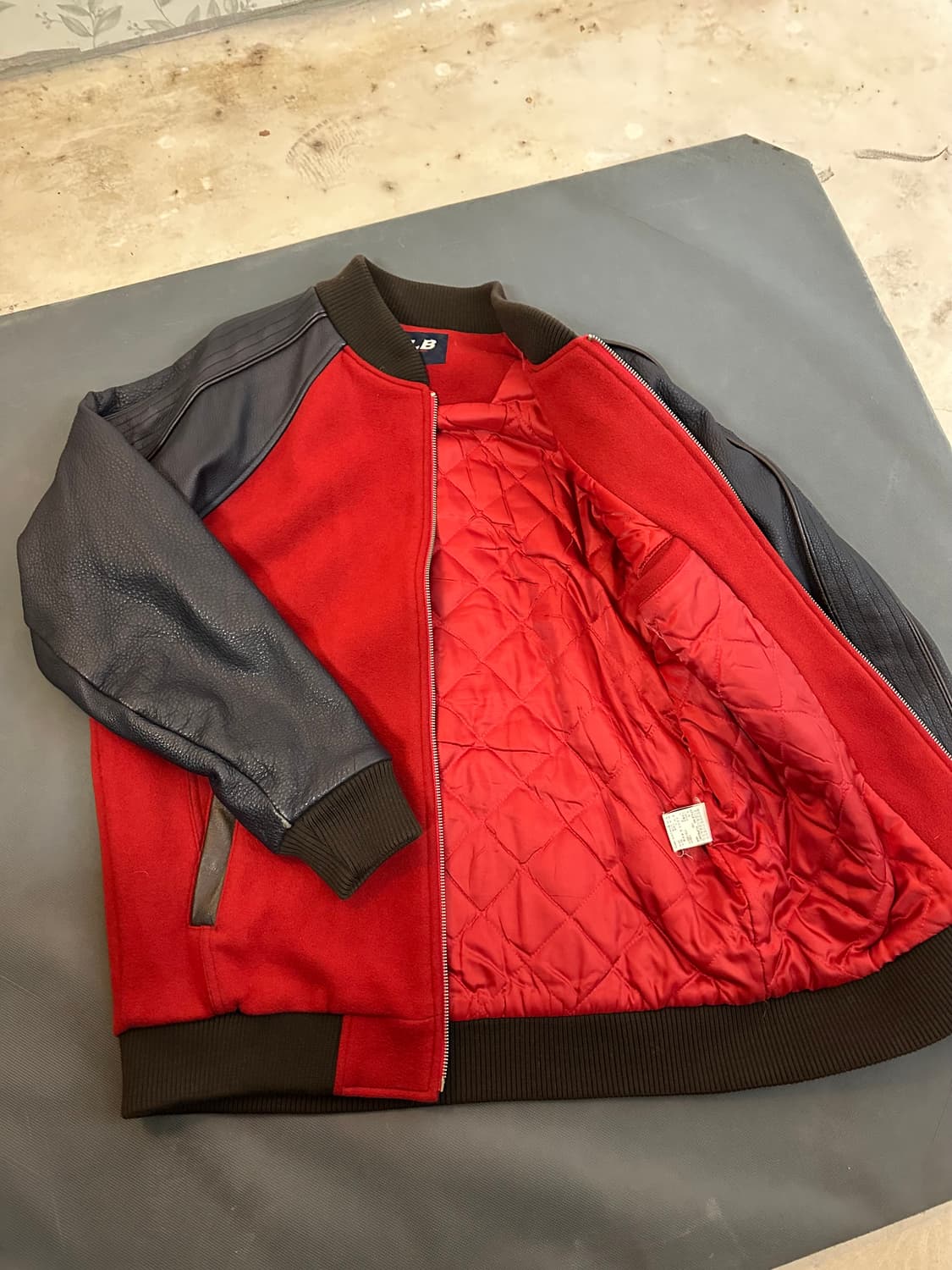 Mlb detroit leather bomber 100-105 상품이미지7