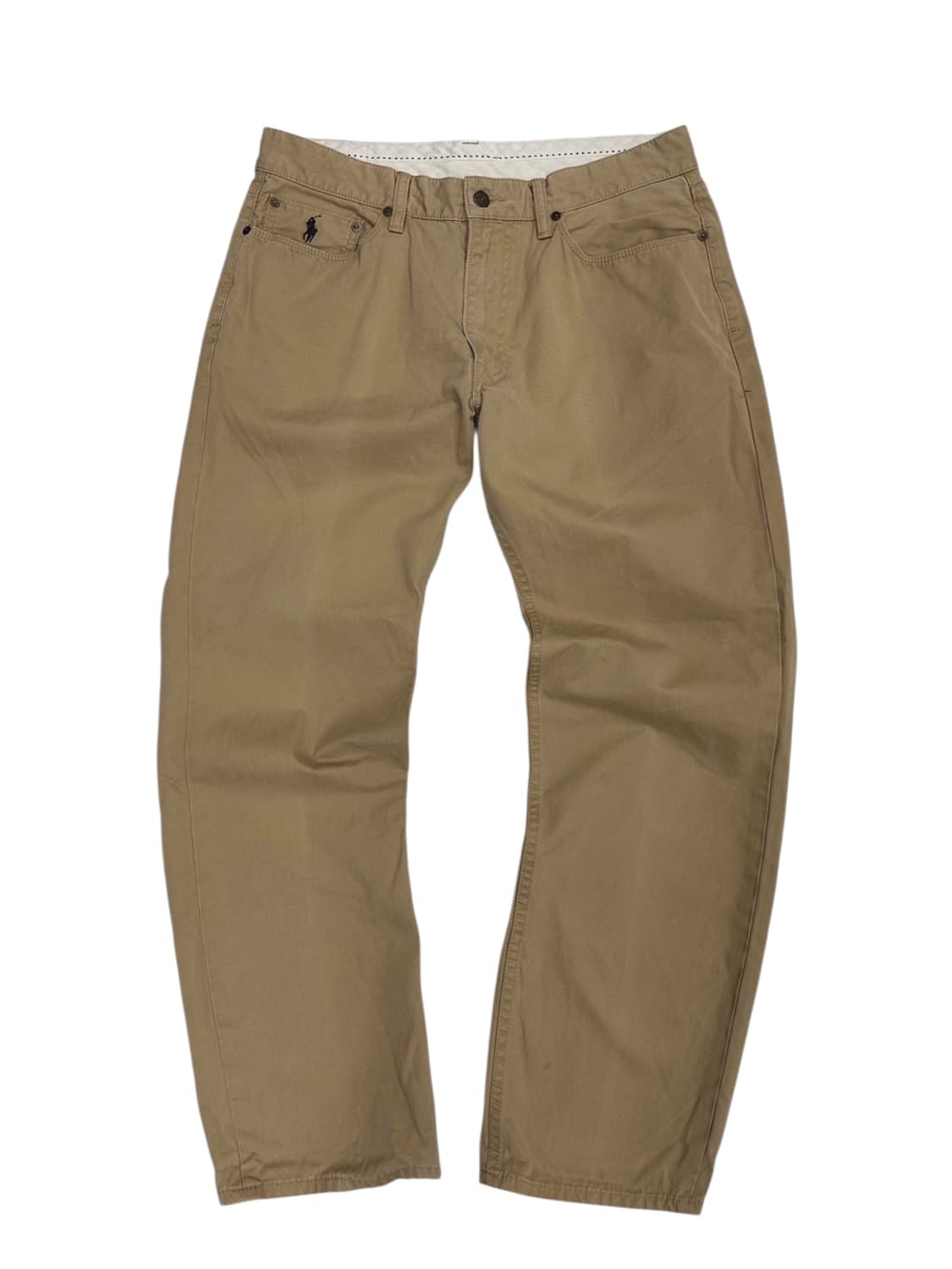 00s 폴로 코튼팬츠 면바지 베이지 (34, 가죽패치) 상품이미지1