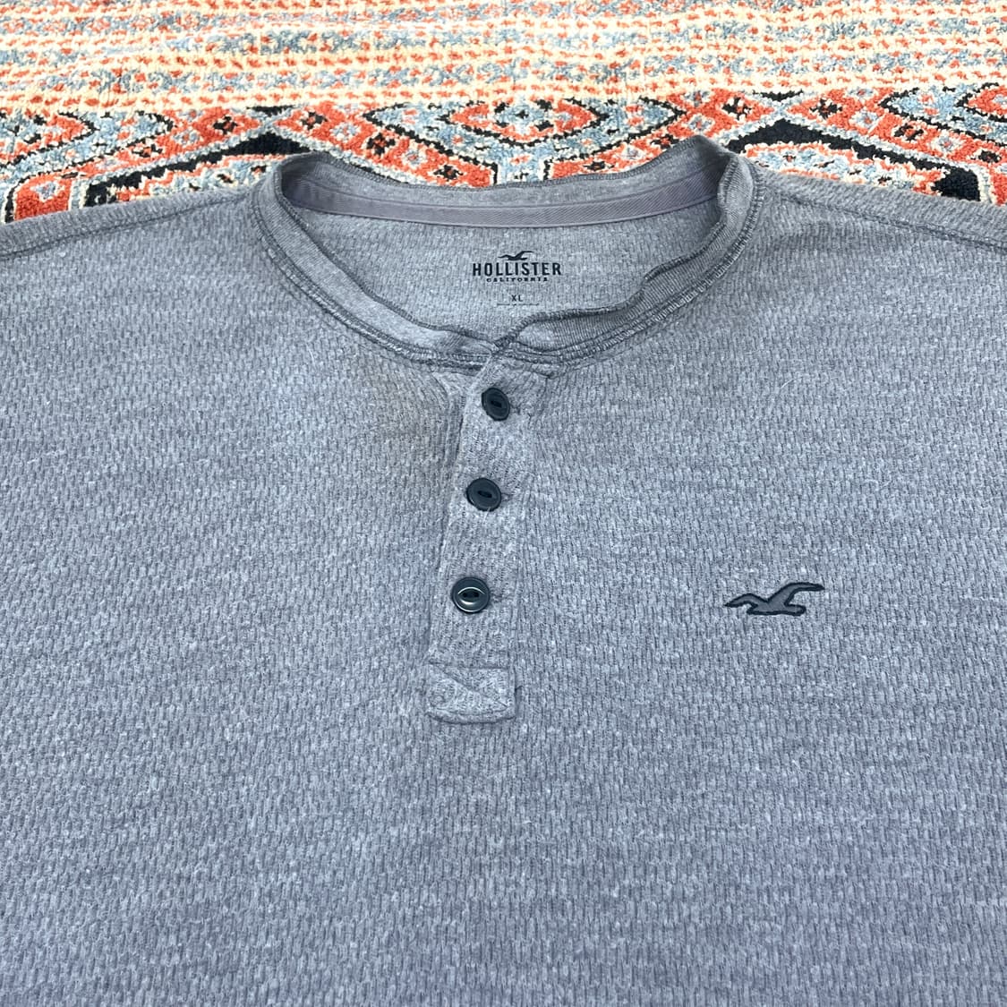 홀리스터 그레이 헨리넥 긴팔티셔츠 쭉티 남성XL  상품이미지4