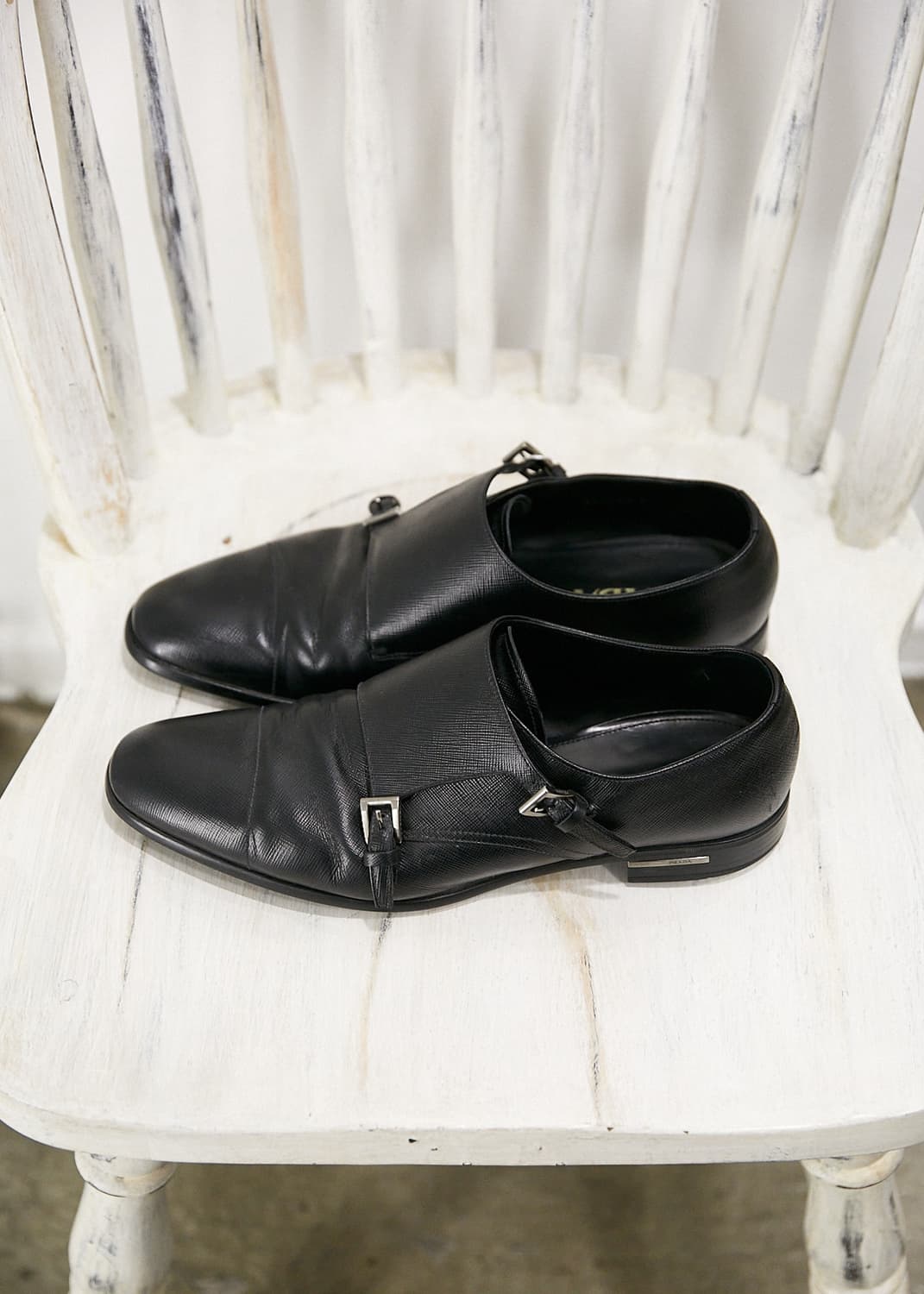 Saffiano Leather Double Monk Strap Shoes 상품이미지1
