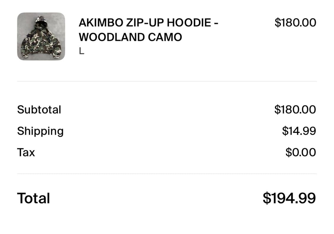 아킴보 클럽 카모 후드집업 / L 상품이미지3