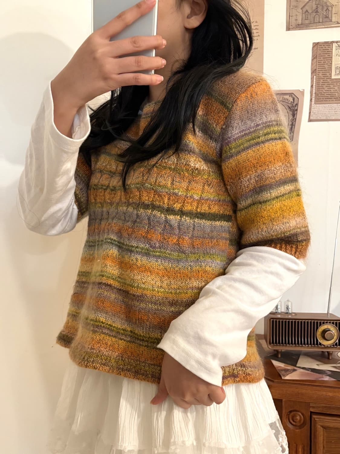 VTG 줄무늬 반팔 니트 상품이미지2