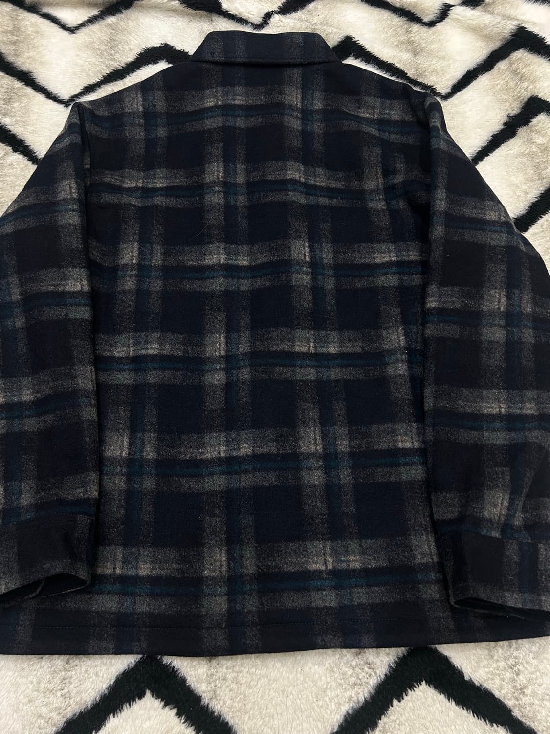 [L]유니클로 플란넬 체크 울 셔츠자켓/일본판 상품이미지4