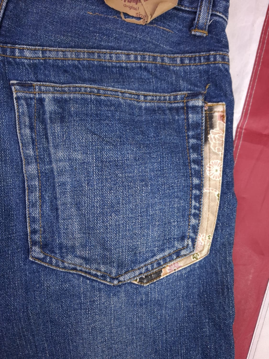 오리지날 카라쿠리 타마시 잉어자수 데님 쇼츠 상품이미지8