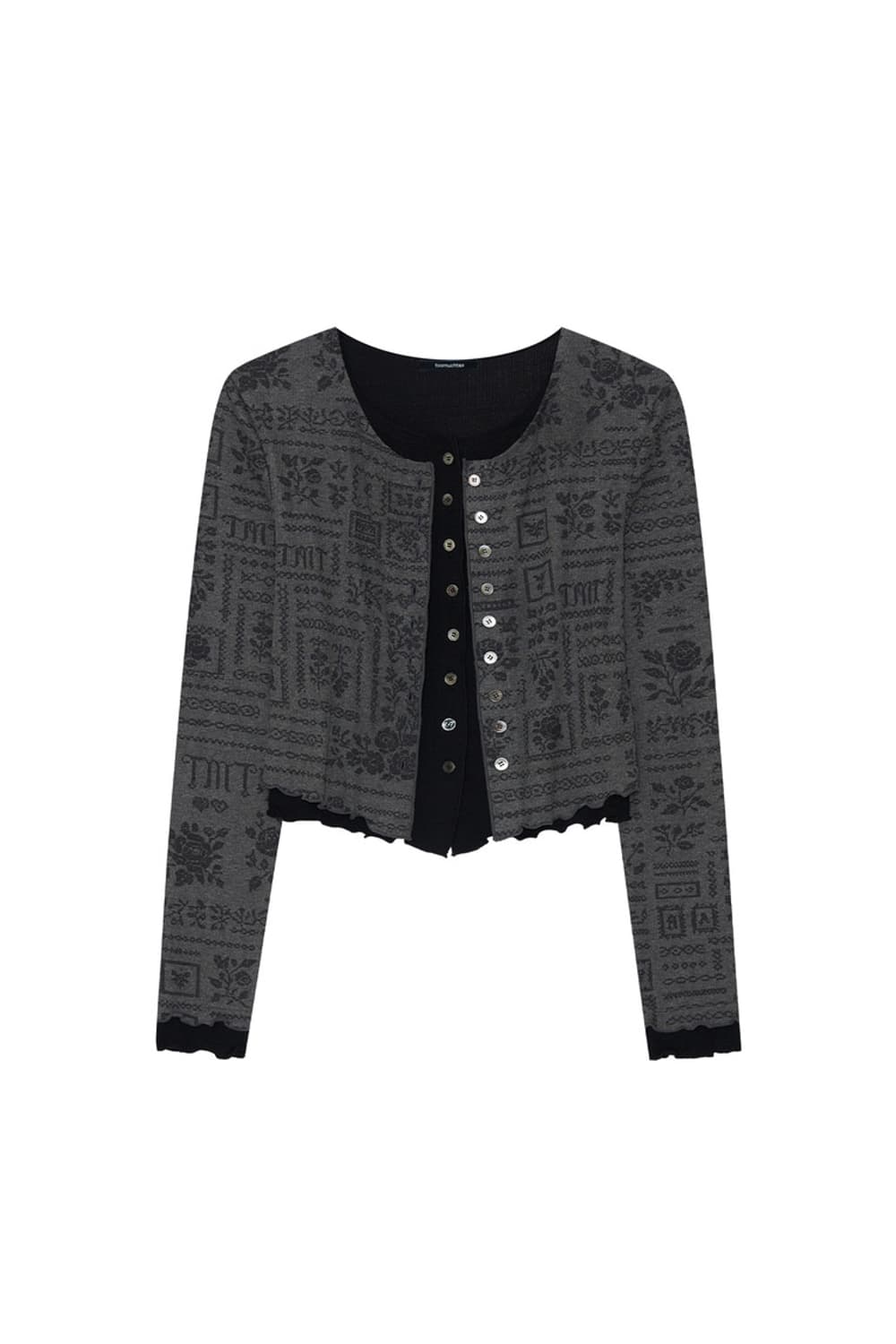 투머치택스 FLORAL MOTIF 레이어드 가디건+스커트 셋업 상품이미지5