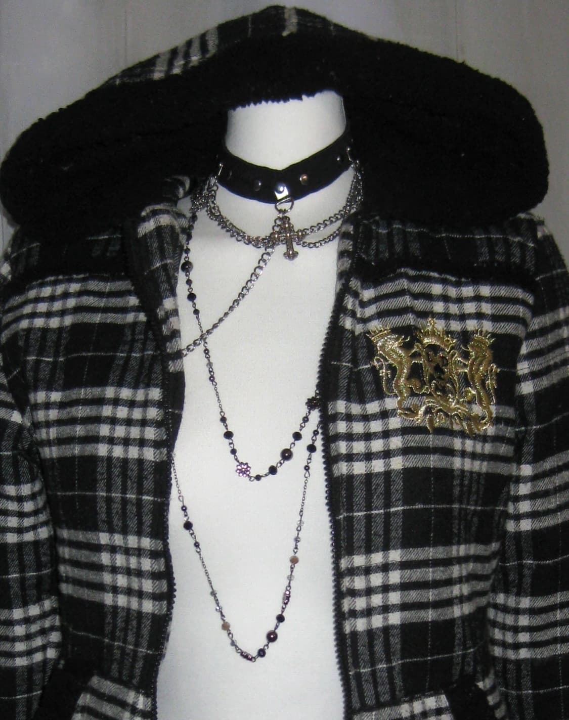 Lizlisa doll리즈리사돌 체크 갸루 봄버자켓 상품이미지2