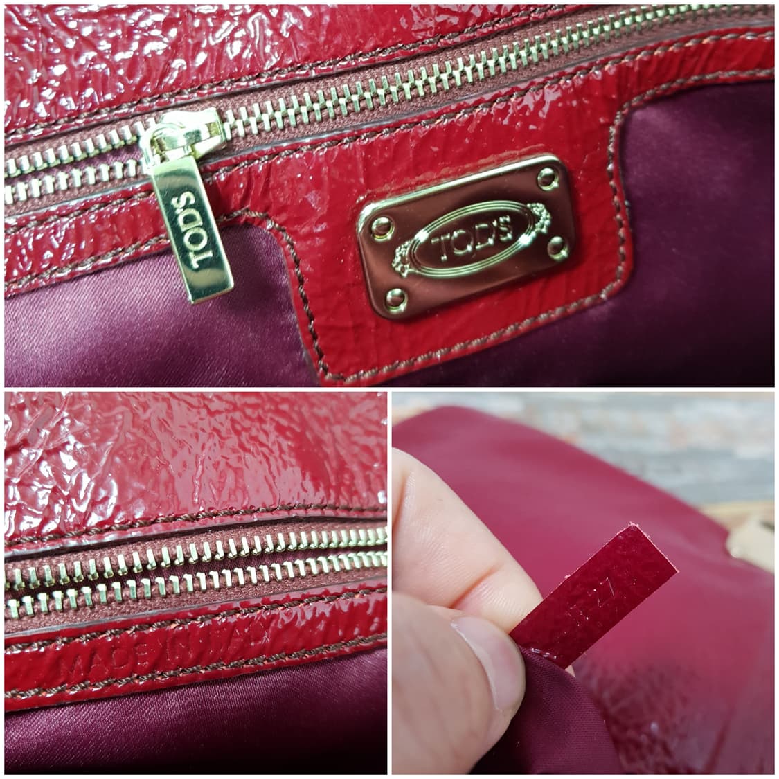 [정품] 토즈 페이던트 버건디 클러치 상품이미지10