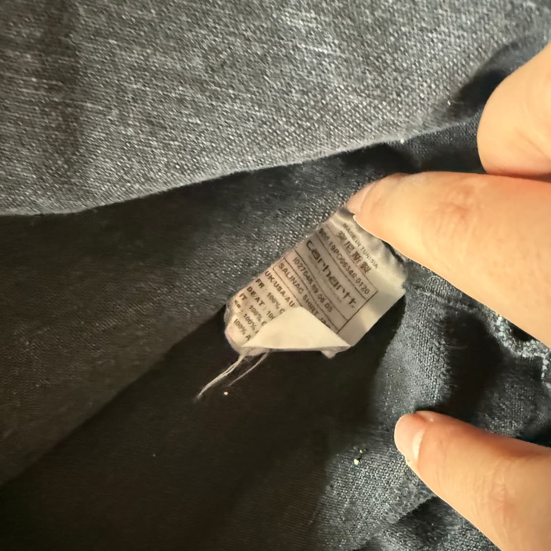 칼하트 워싱 블랙데님 셔츠자켓  상품이미지5