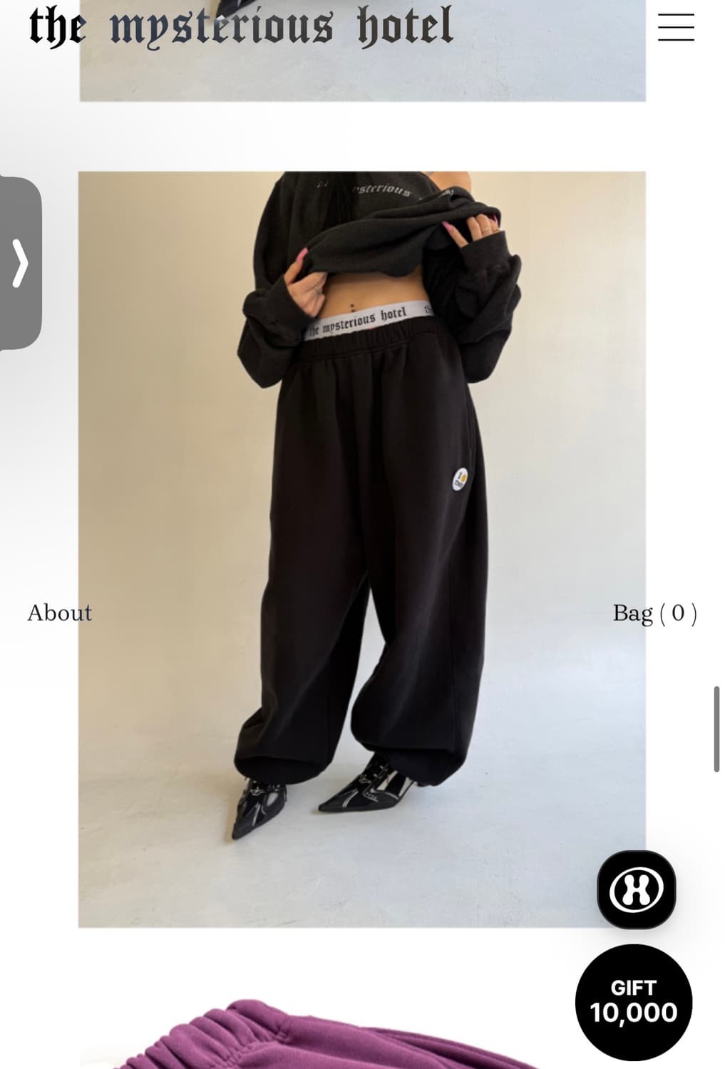 미스테리어스호텔 포켓스웻팬츠(블랙) 상품이미지6