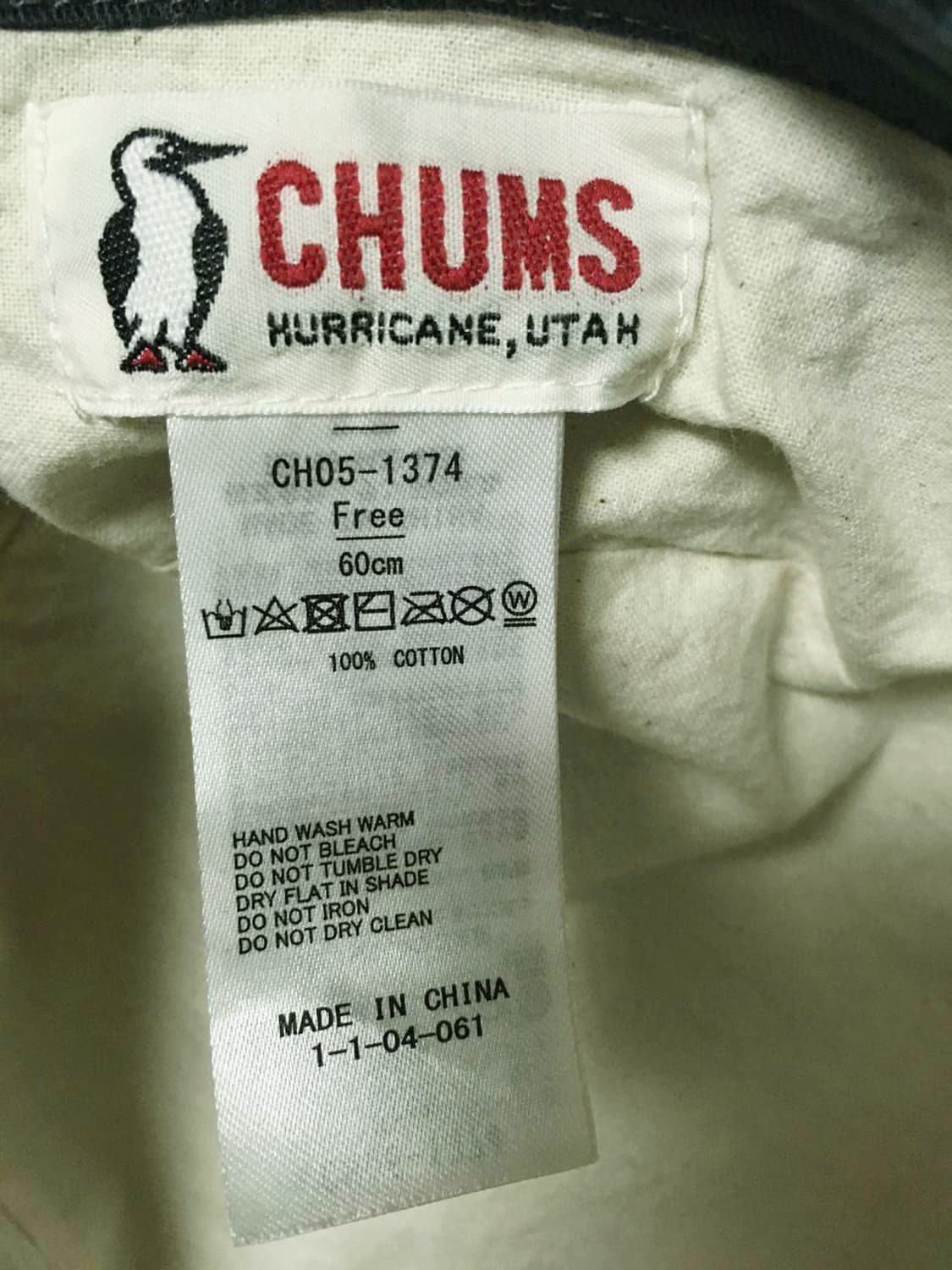 Chums 흑청 데님 빈티지 모자 상품이미지5
