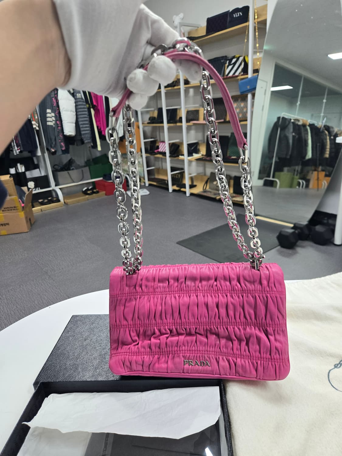 [A급컨디션]프라다 고프레 숄더백 상품이미지1