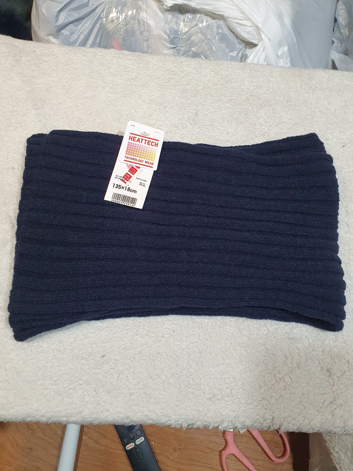 유니클로 키즈 히트텍 넥워머 네이비 상품이미지1