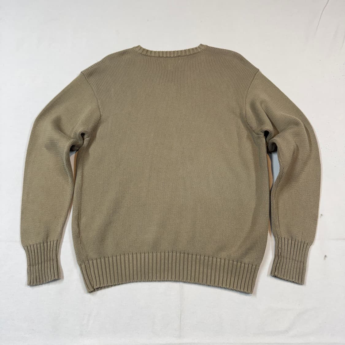 M) 폴로 랄프로렌 브라운 헤비코튼 브이넥 니트 상품이미지5