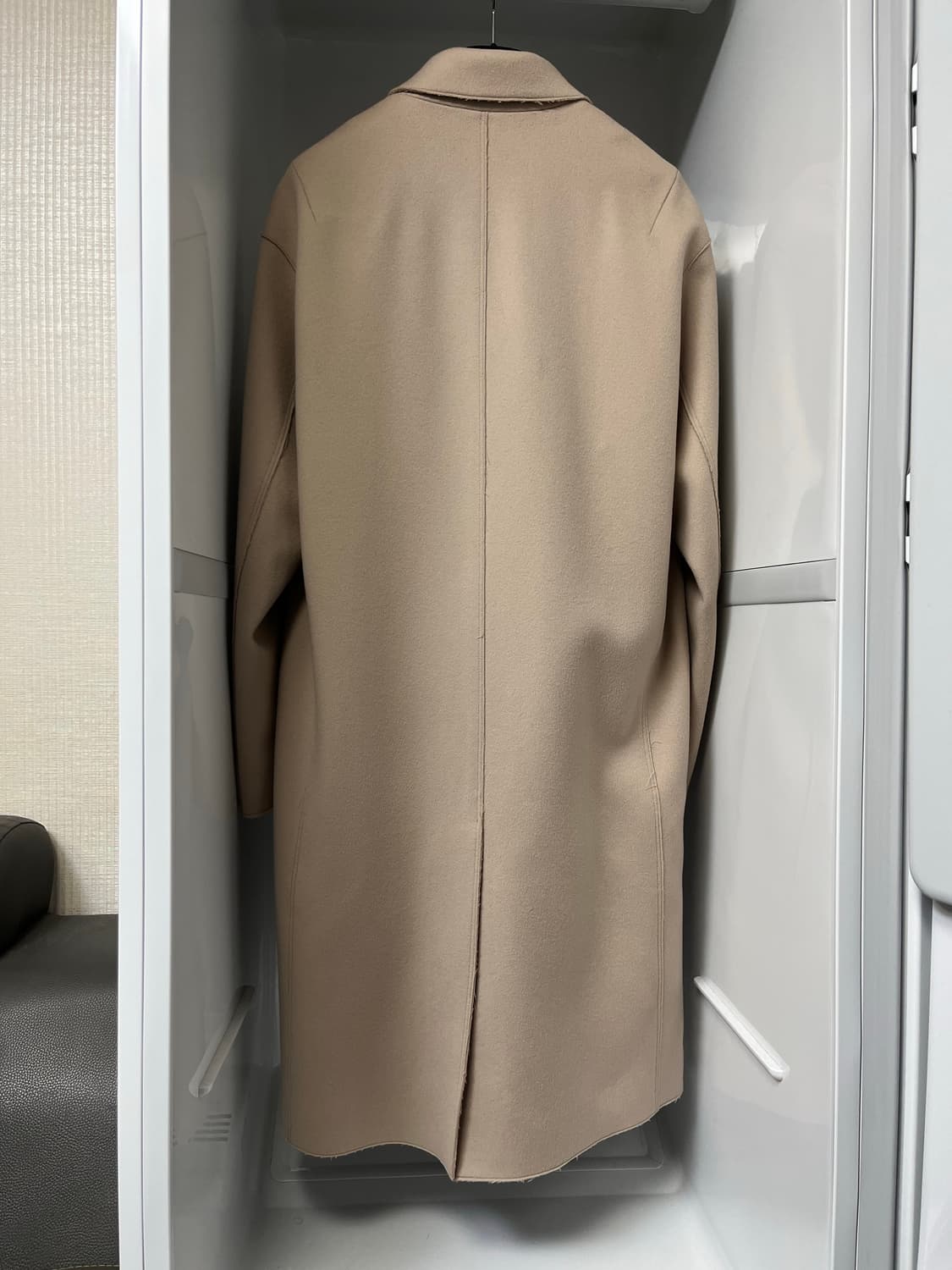 타임옴므 라이트베이지 캐시미어 세미오버핏 코트 95사이즈 상품이미지2