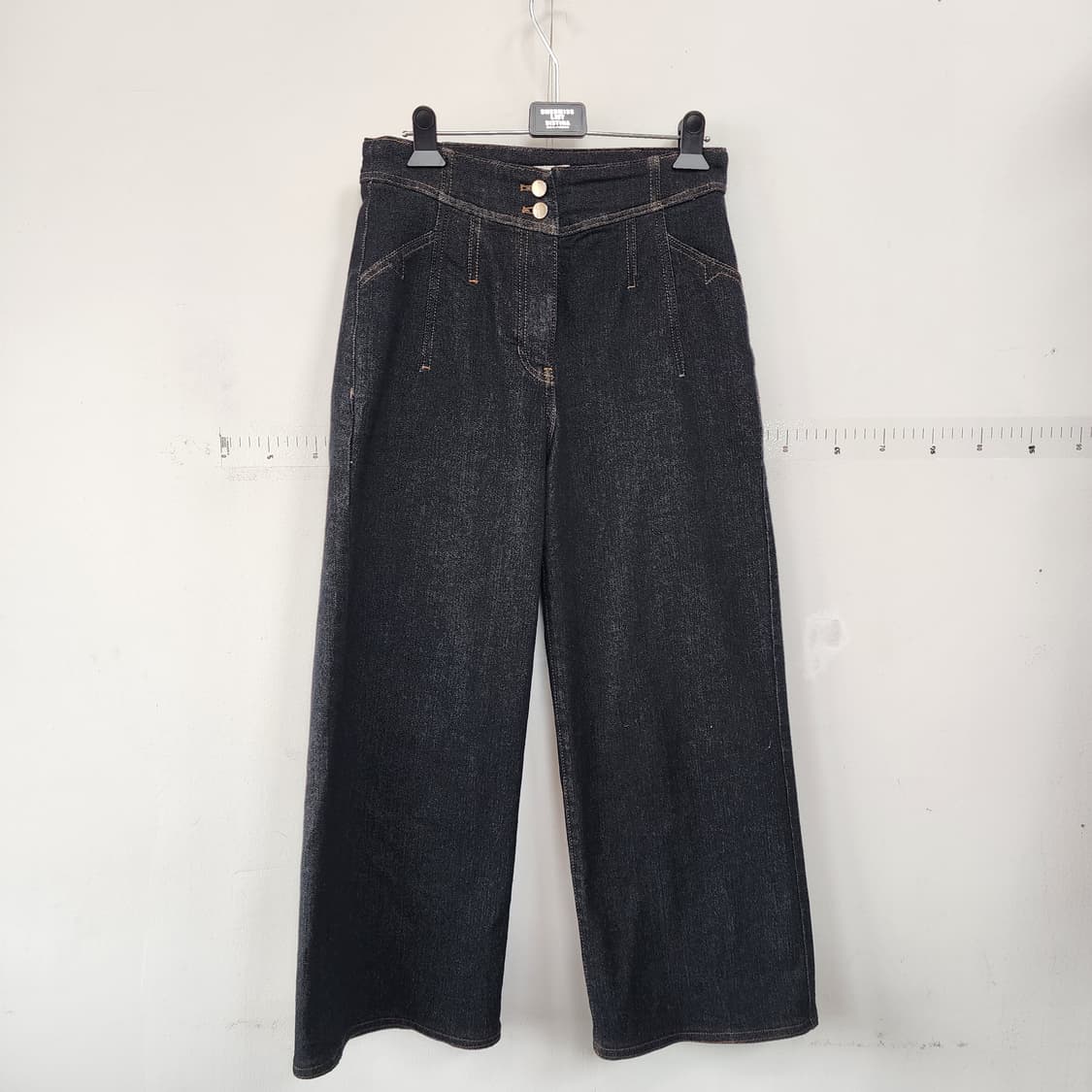 잇미샤 블랙 와이드 데님 팬츠 상품이미지1