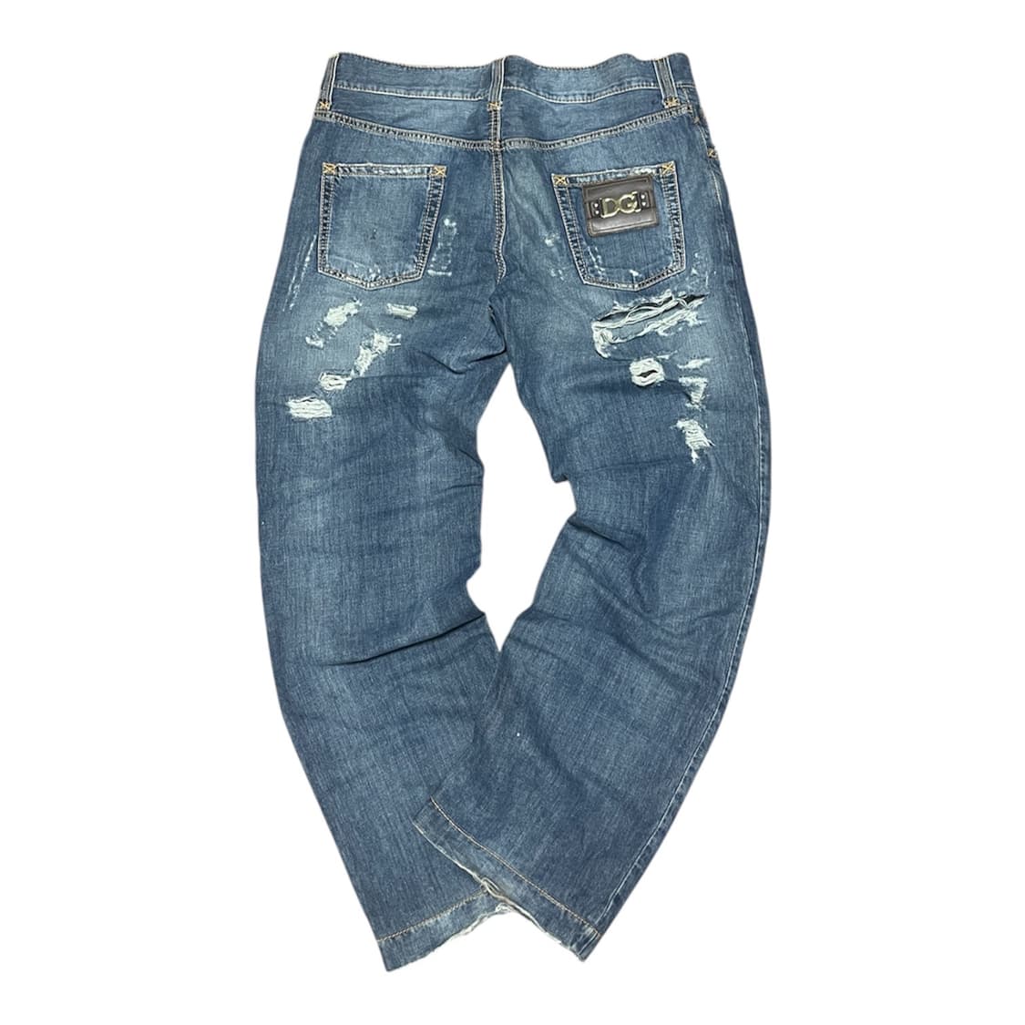돌체앤가바나 [20 Loos] 디스트로이드 DG레더 패치 데님팬츠 상품이미지3