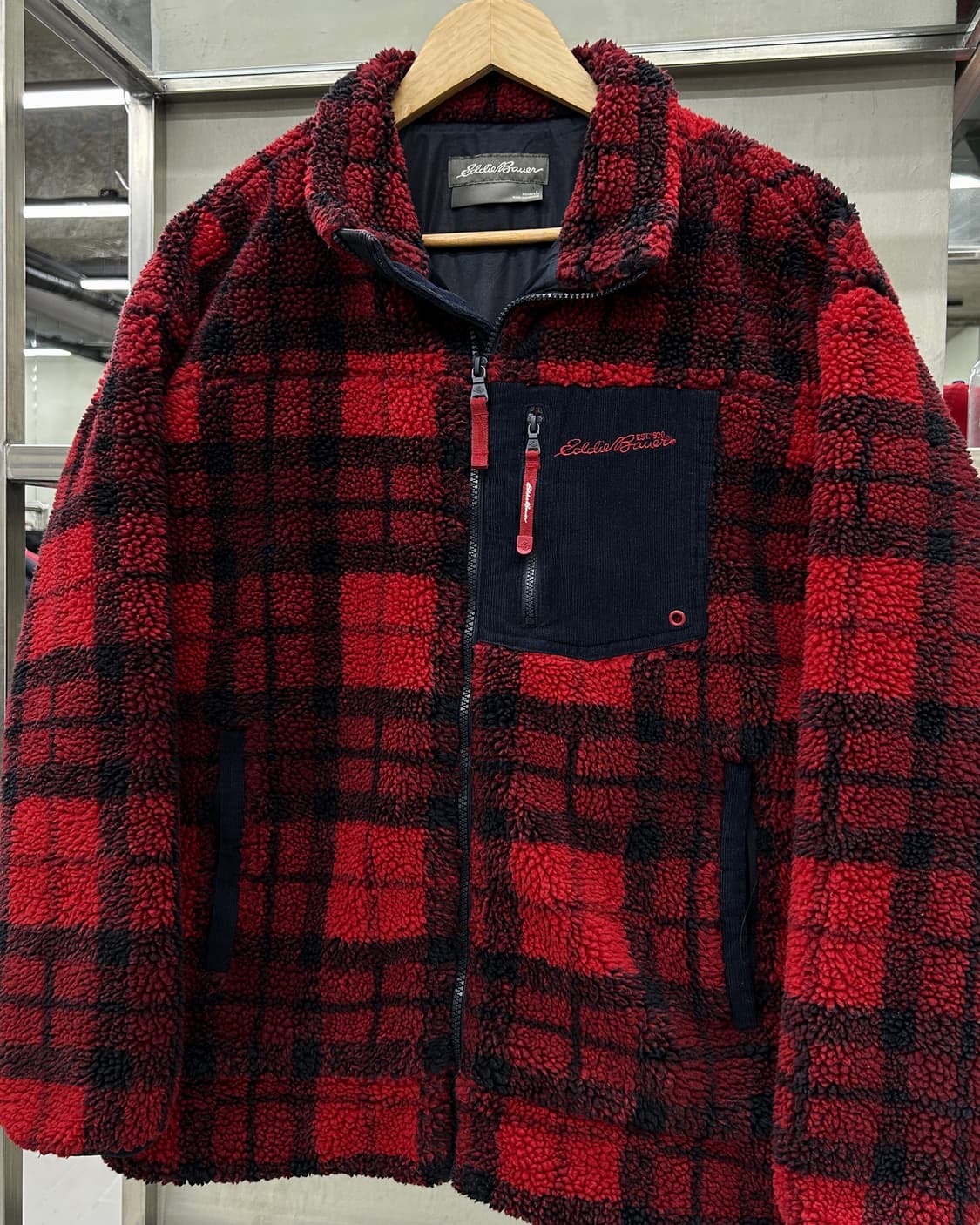 에디 바우어 타탄체크 쉐르파 플리스 자켓 상품이미지2