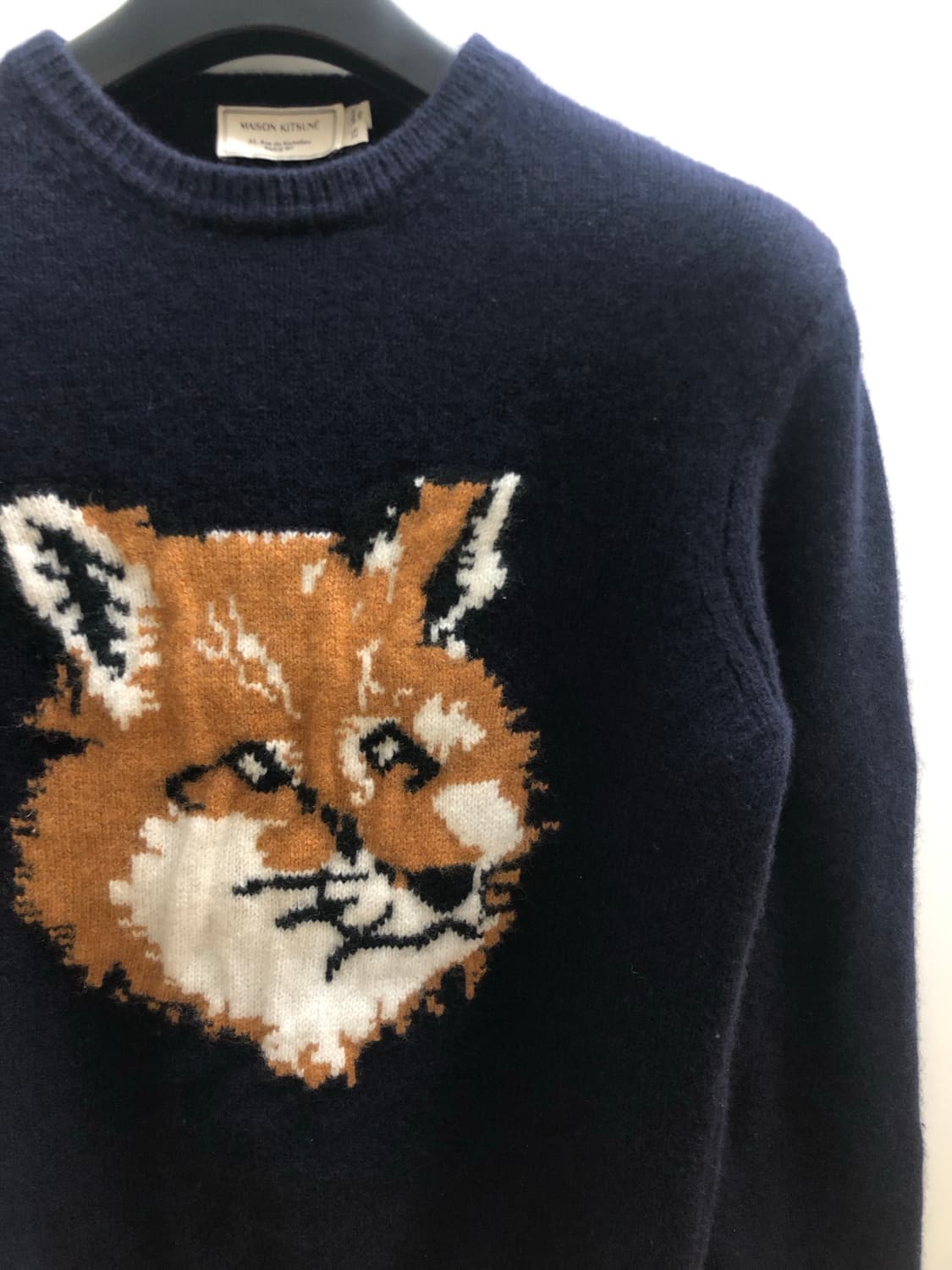 [남성XS] 메종키츠네 폭스헤드 니트 네이비 상품이미지3