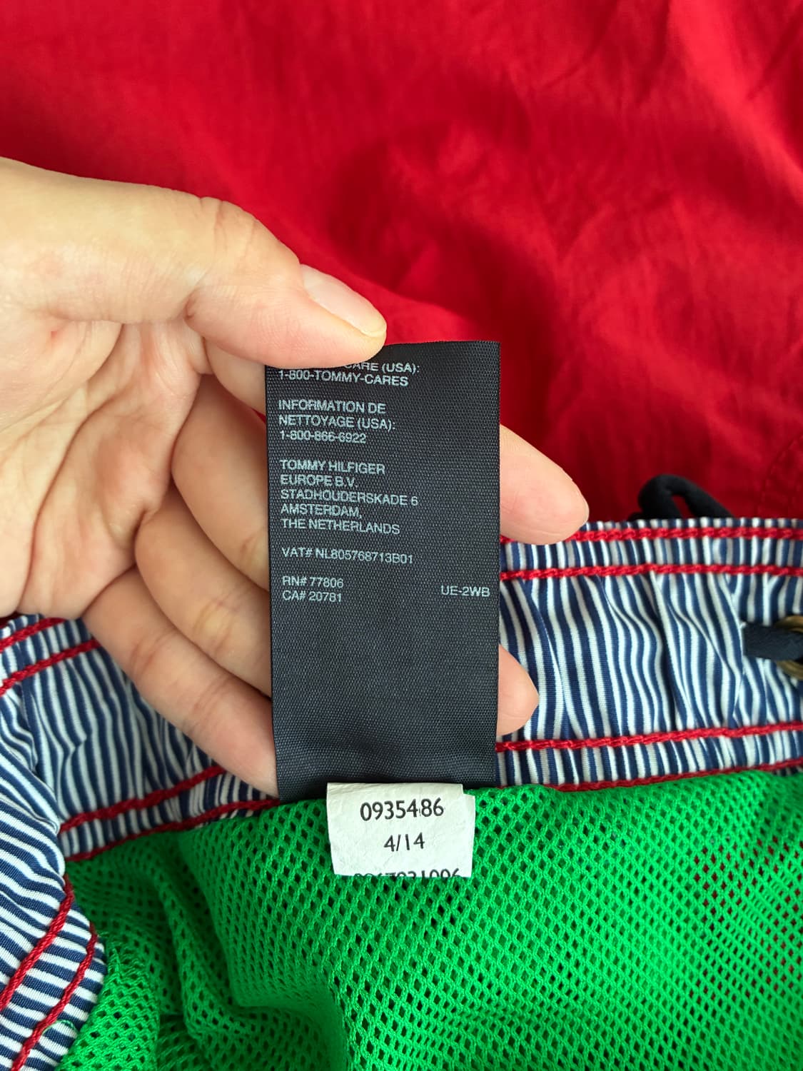 L) 타미힐피거 스윔 쇼츠 반바지 레드 상품이미지6