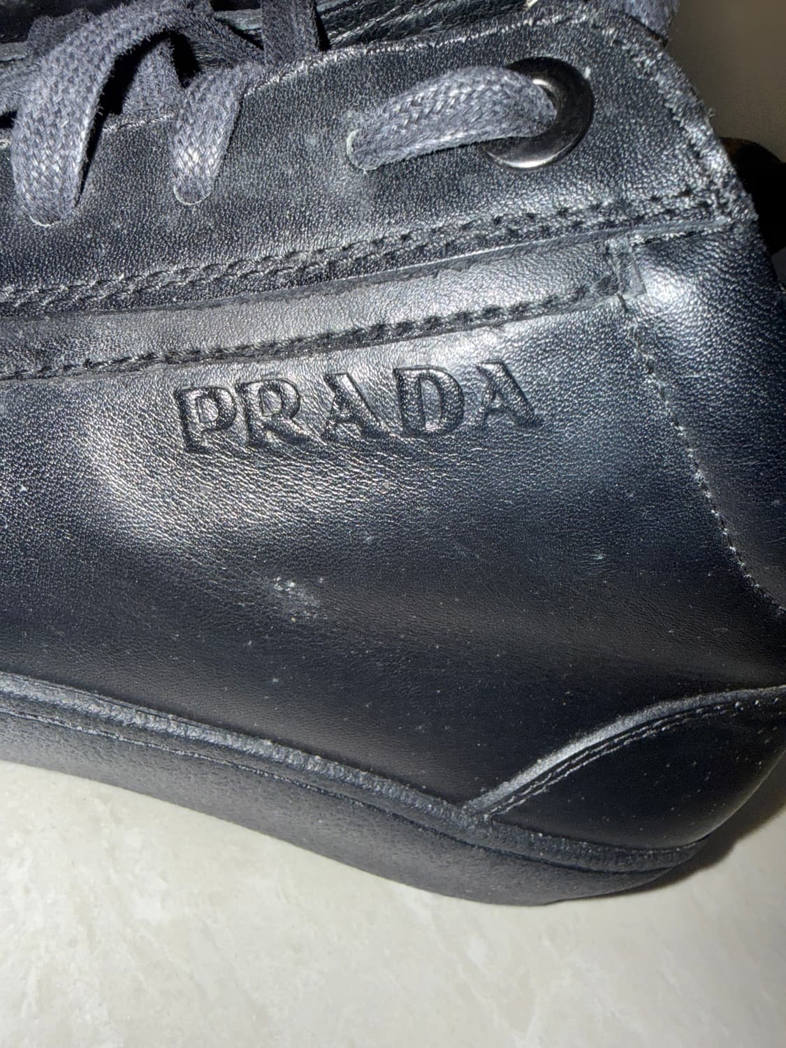 프라다 스포츠 레더 하이탑 스니커즈 상품이미지6