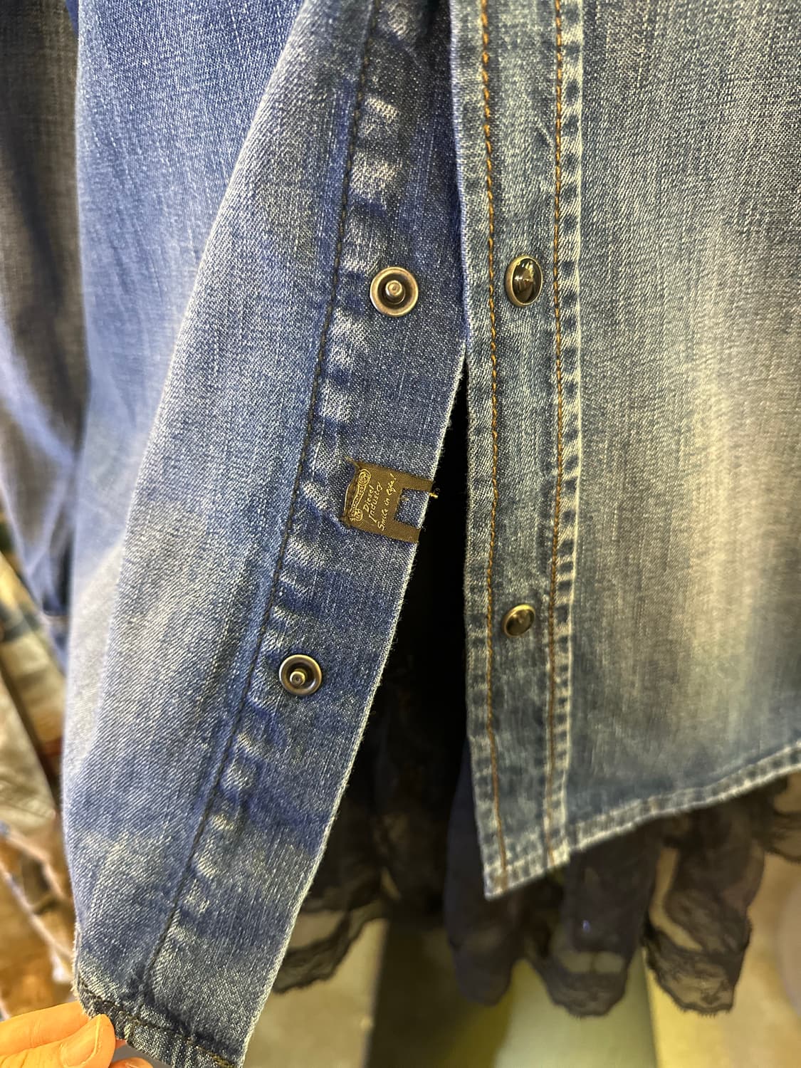 DIESEL 디젤 진청워싱 긴팔셔츠 상품이미지4