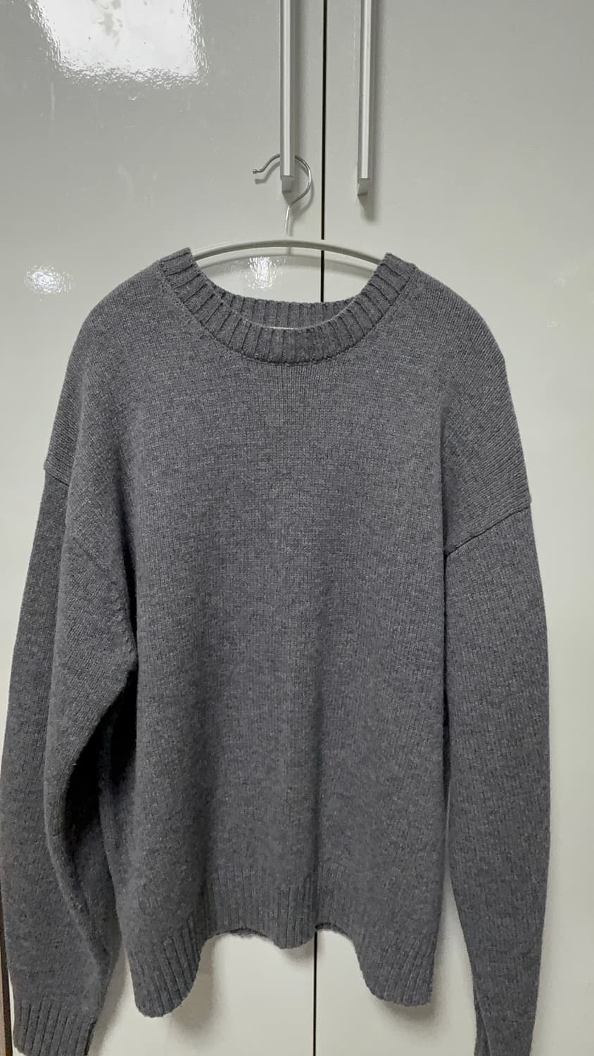 쿠어 울 크롭니트 그레이 m 상품이미지2