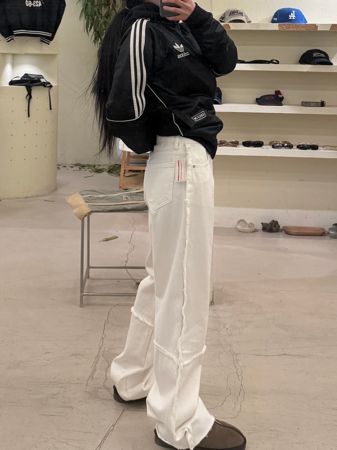 오프화이트 프레이드 컷오프 데님 팬츠 U517 상품이미지2