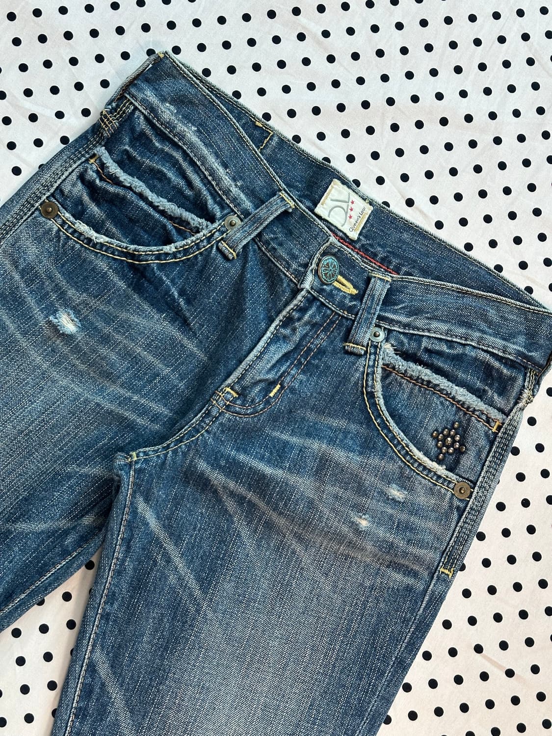 일본빈티지 부츠컷 데님팬츠 y2k 갸루 펑크 상품이미지3