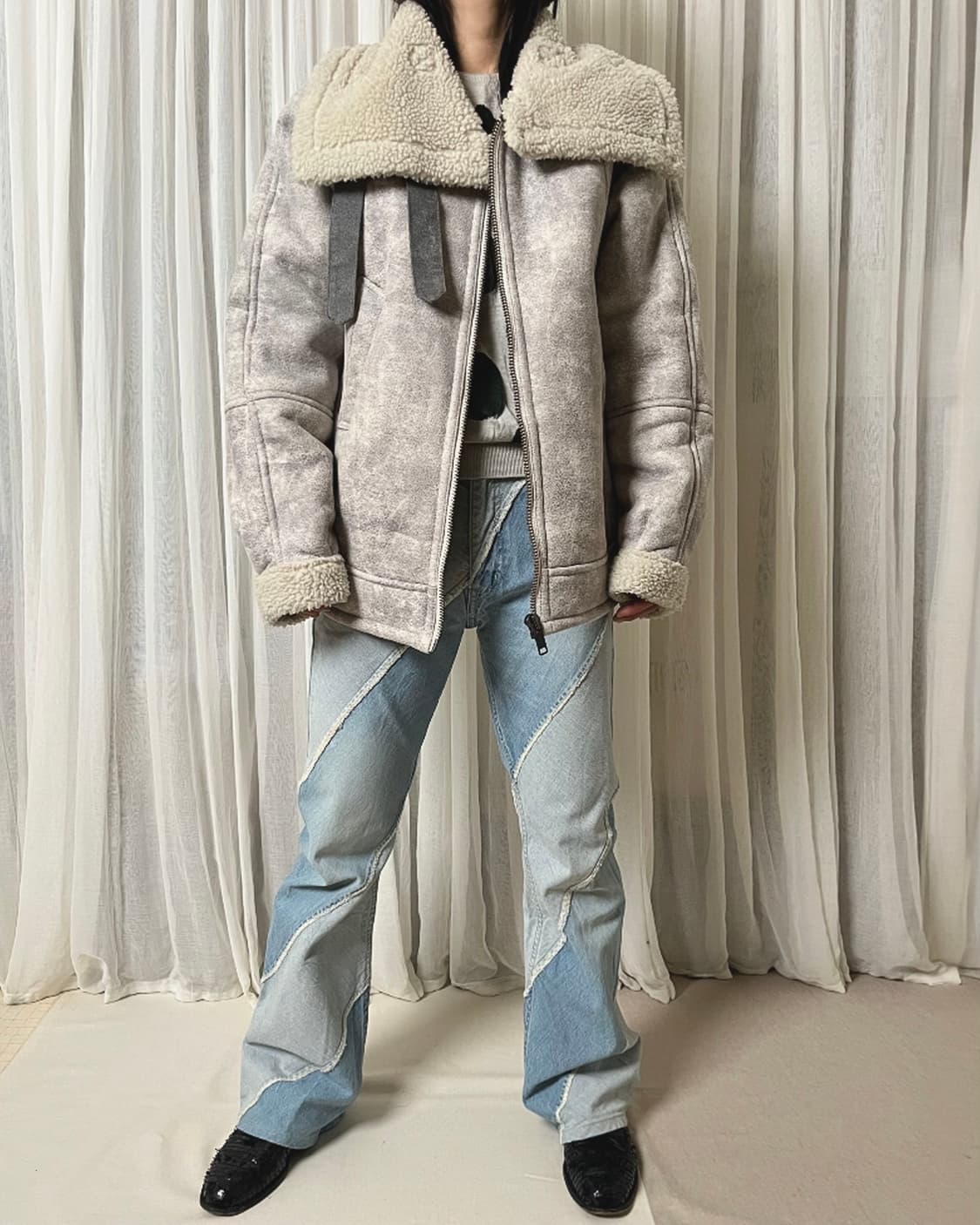 Perverze faux mouton 퍼버즈 무스탕 자켓 상품이미지9