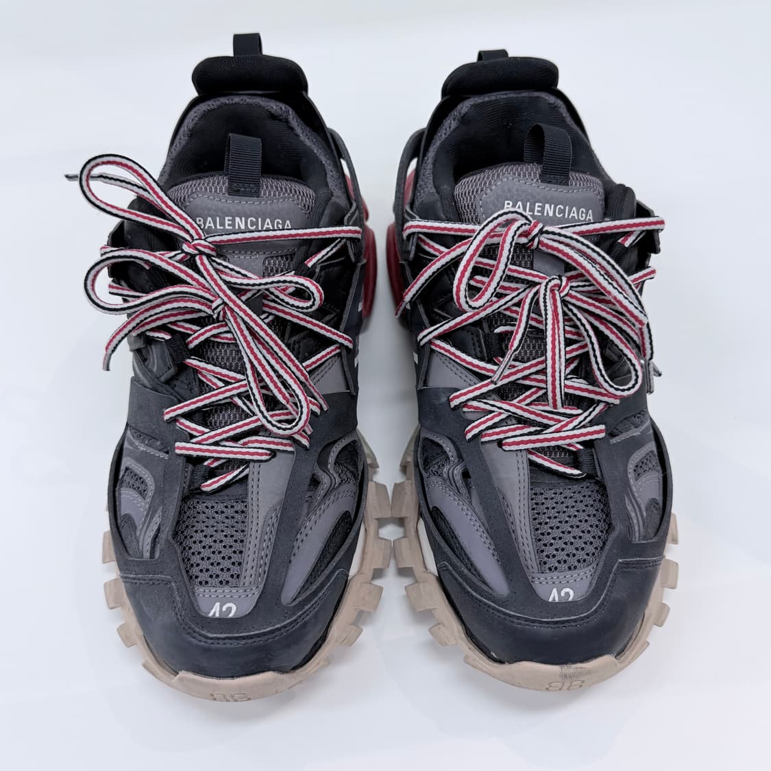 [S급/270] 발렌시아가 트랙 스니커즈 블랙 레드 상품이미지6