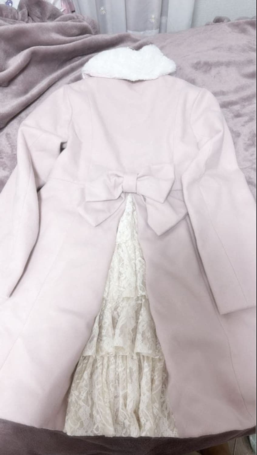 디어마이러브 디마럽 레이스 리본 백포인트 코트 s 양산형 상품이미지1