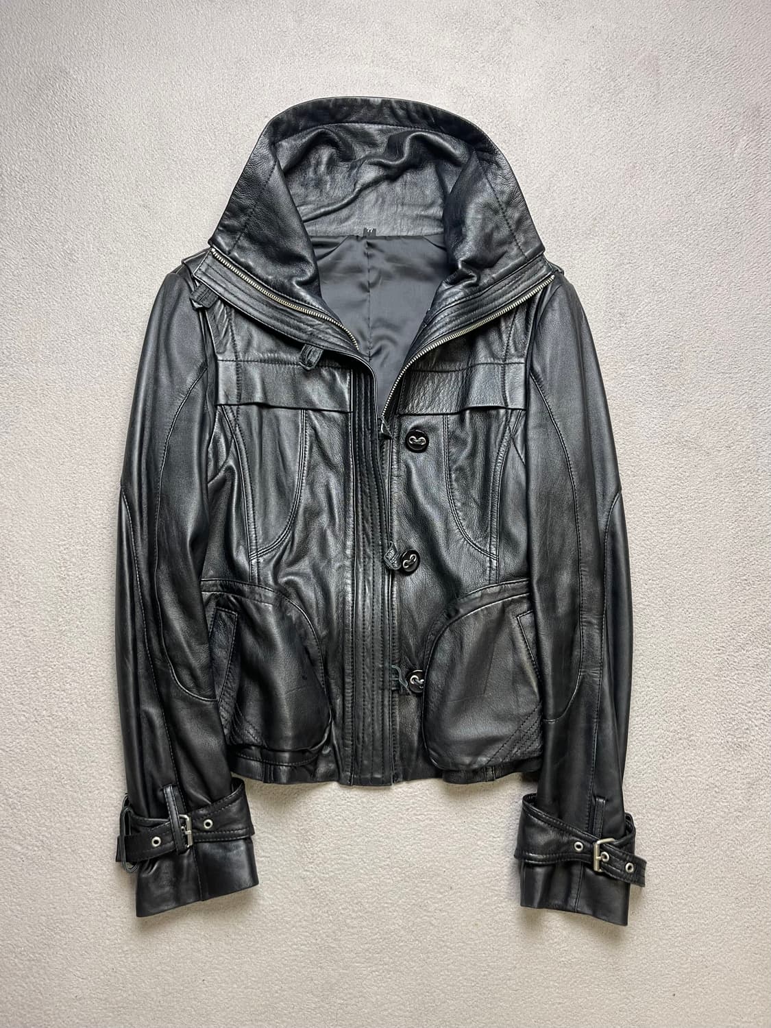 [77] 여성 하이넥 레더자켓 - 양가죽자켓  상품이미지2