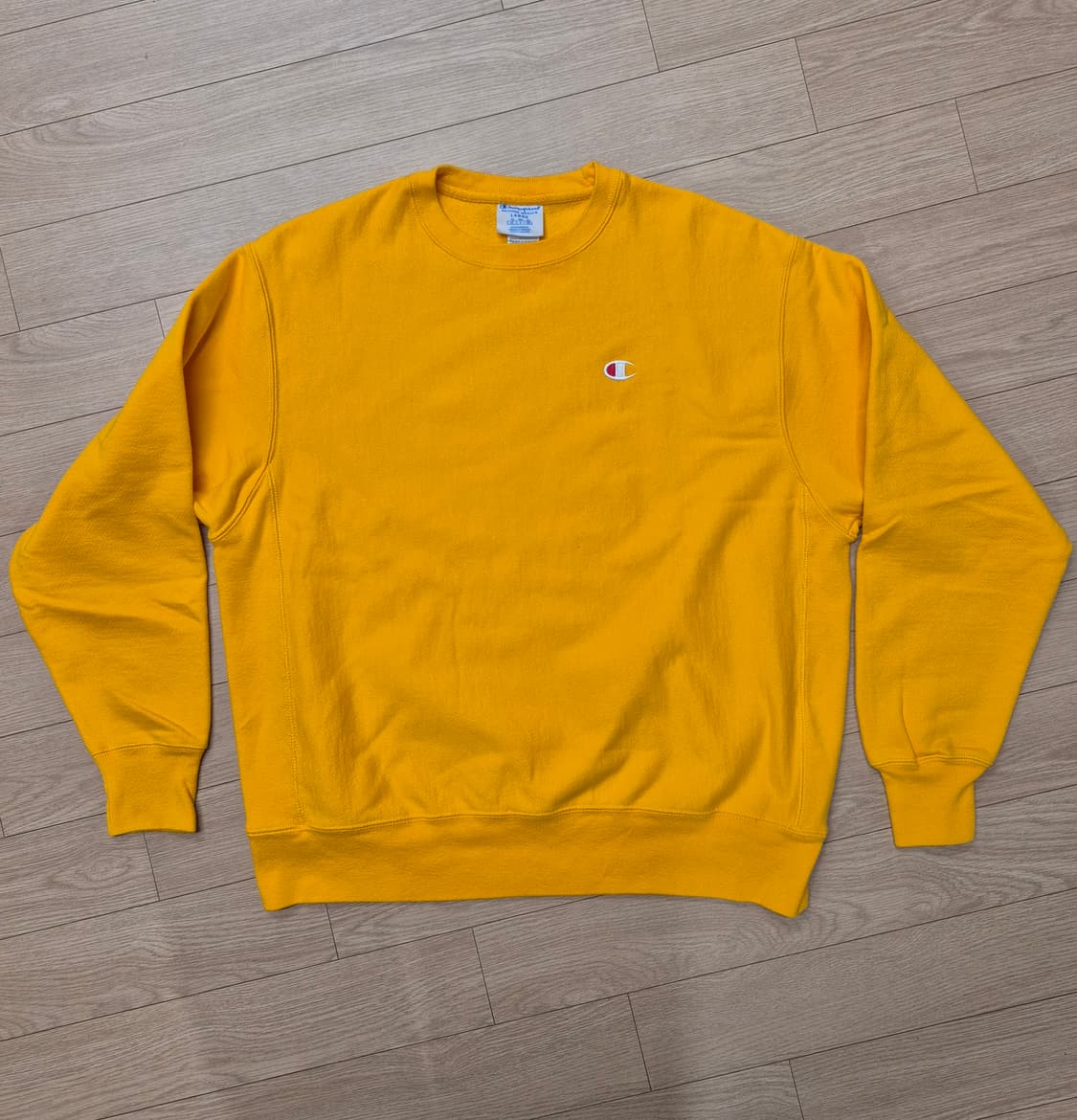 챔피온 리버스위브 맨투맨 옐로우 상품이미지1