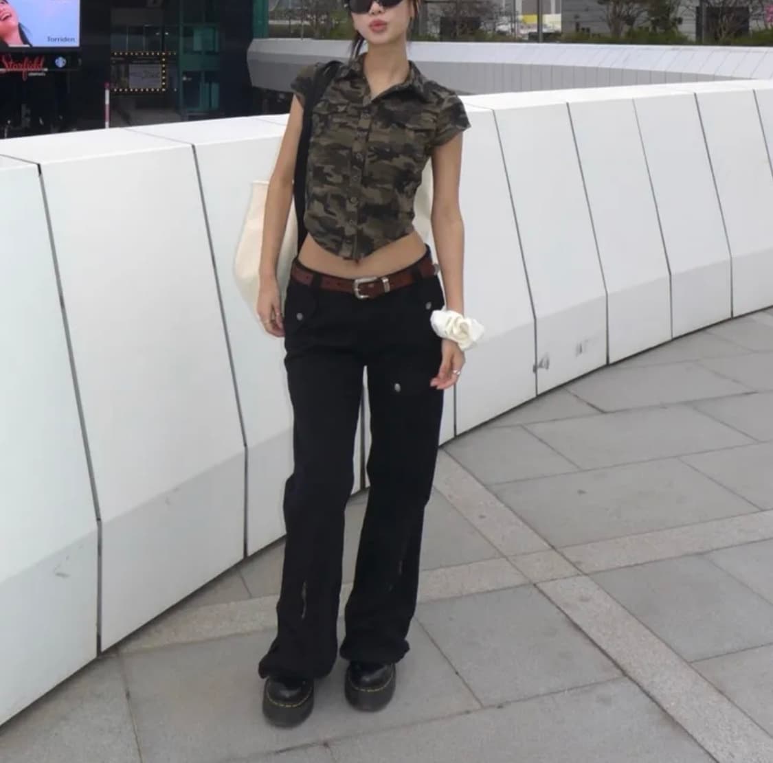 도프 바이커 카고 부츠컷 워크 팬츠 상품이미지1