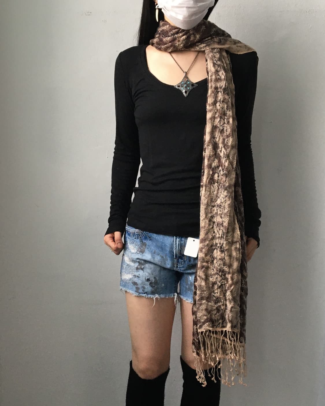 animal pattern scarf 상품이미지5