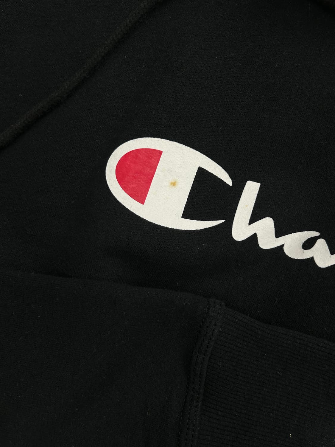 챔피온 빅로고 블랙 후드티 2XL 상품이미지6