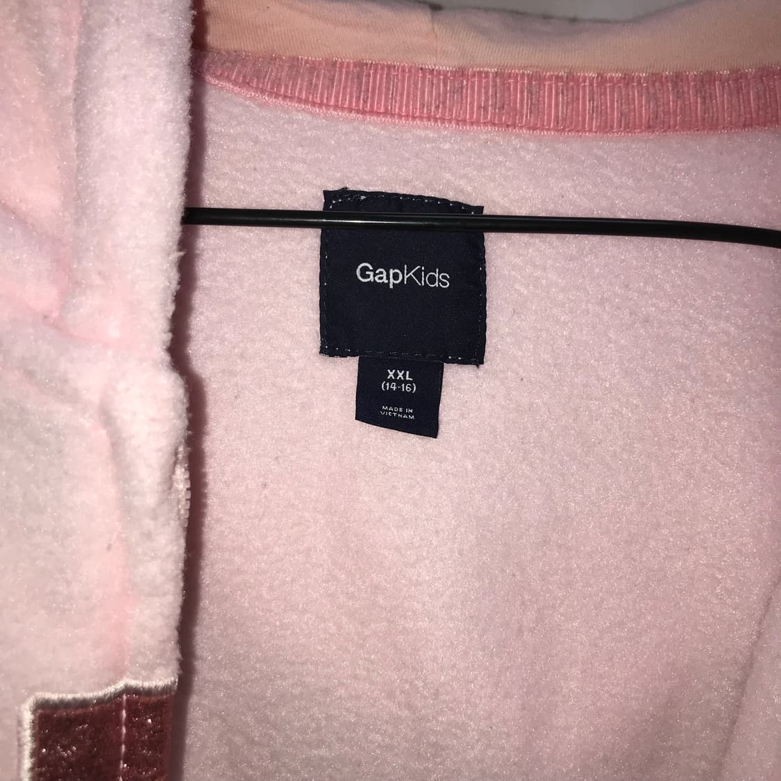 GAP 갭 딸기우유 라떼갸루 글리터 기모 후드집업 상품이미지6