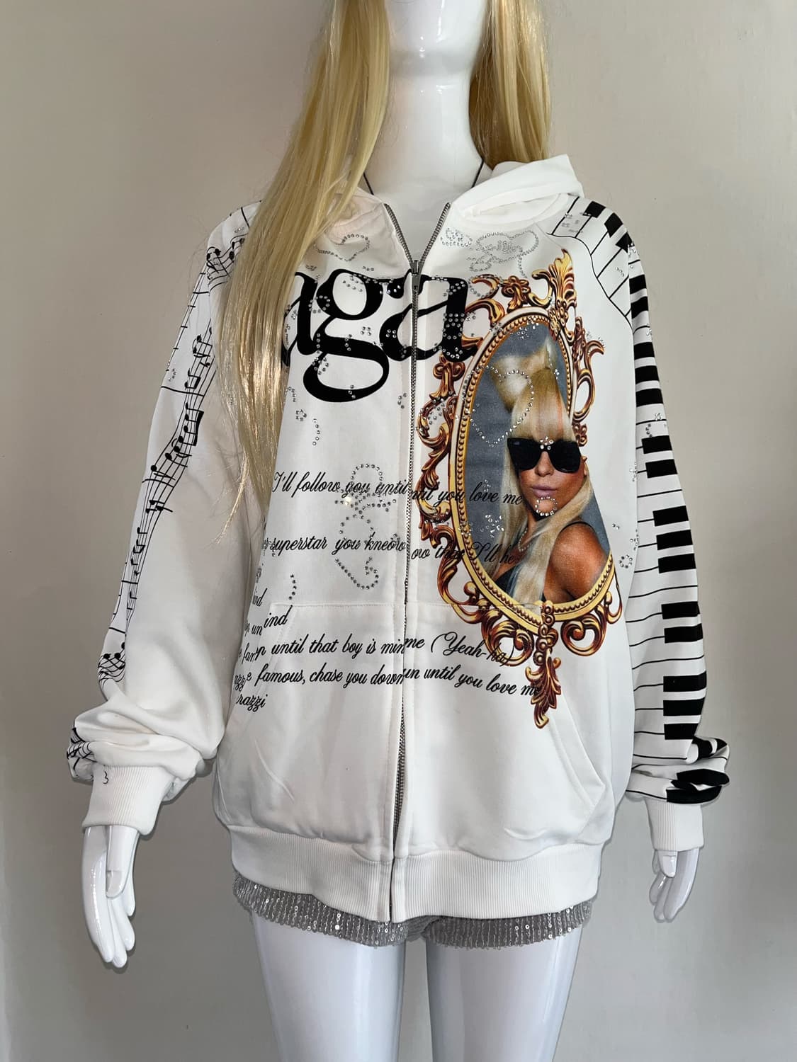 Praying Gaga Piano hoodie 프레잉 가가 후드집업 m 상품이미지5