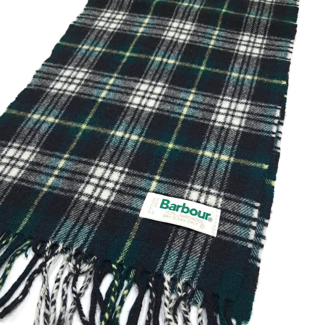 MX570 바버 90s 스코틀랜드판 램스울 클래식타탄 그린 머플러 목도 상품이미지3