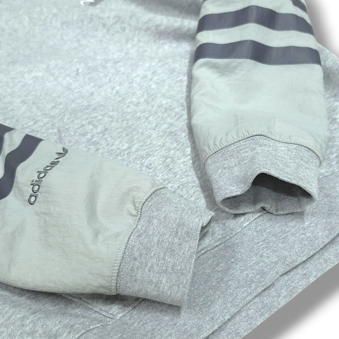 [M] 아디다스 멜란지 그레이 오리지널 플리스 후드티셔츠 상품이미지6