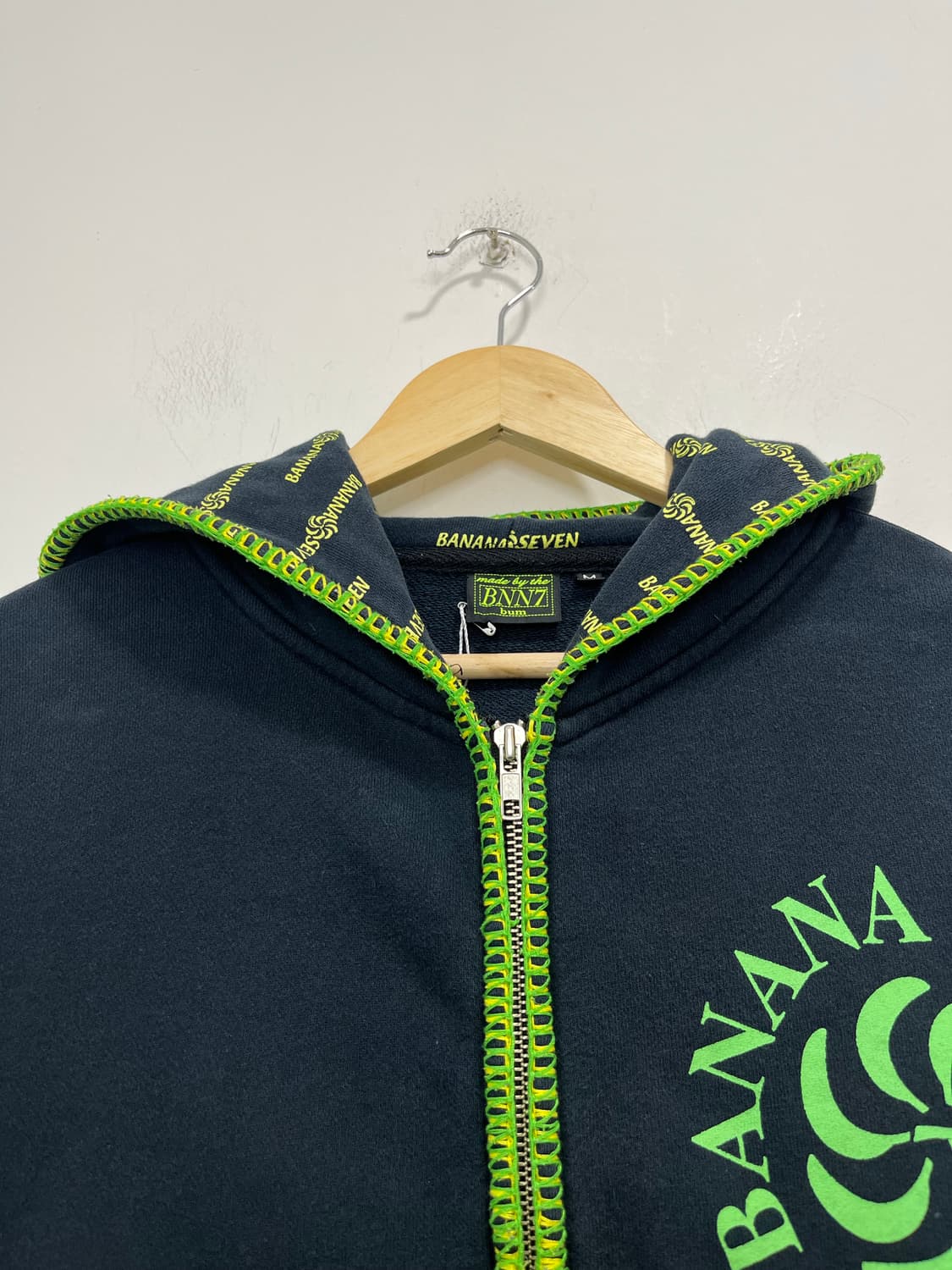 일본 빈티지 바나나 세븐 y2k 로고 프린팅 후드집업  상품이미지3