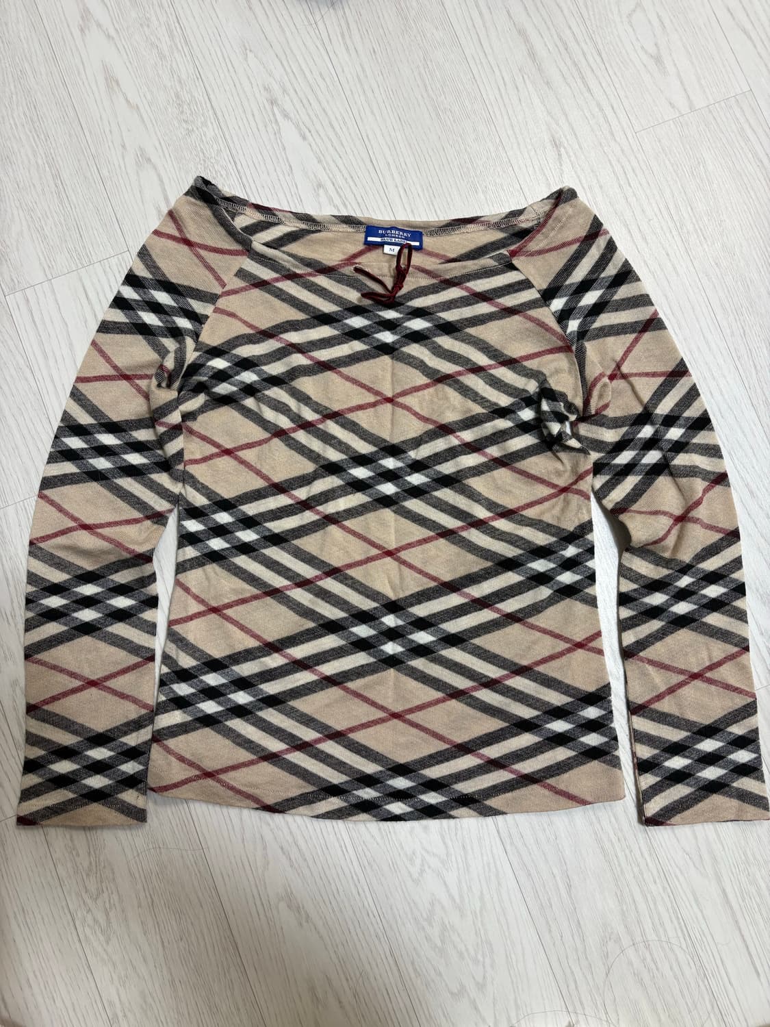 버버리 빈티지 노바체크 블루라벨 슬리브 상품이미지1