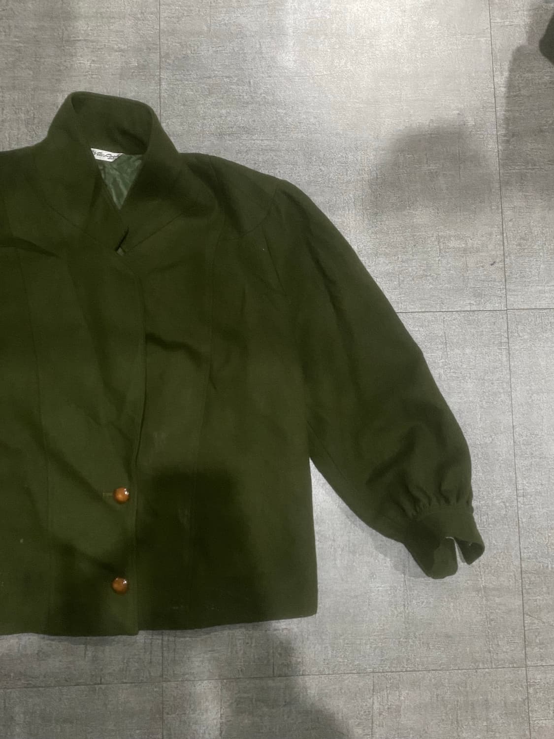 일본빈티지 Veefool 하구미모리걸 아메카지너드남 아방핏 혼방자켓 카키 상품이미지2