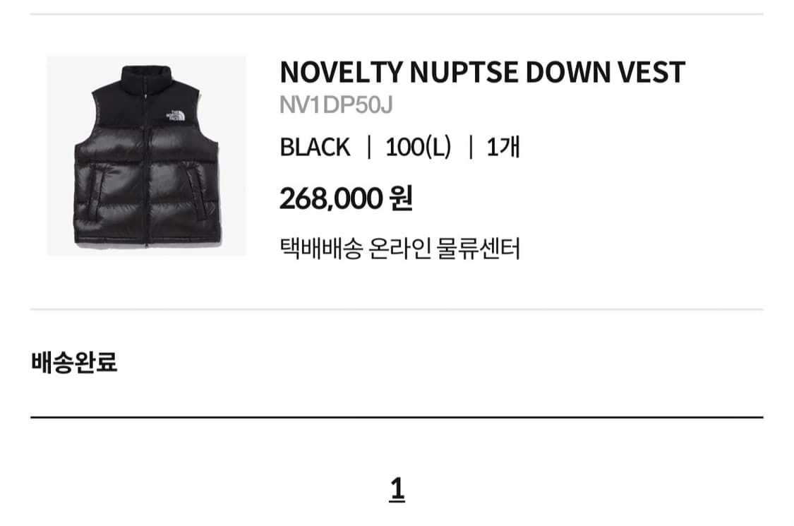 노스페이스 유광 패딩조끼 L 상품이미지2